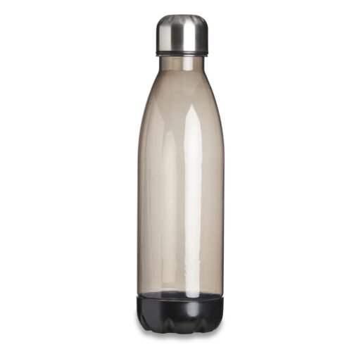 Garrafa Translucida 700Ml Preto E Inox