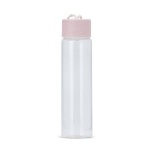 Garrafa Personalizada Vidro 330Ml - Transparente/Rosa