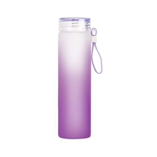 Garrafa Personalizada Vidro 470Ml - Roxo/Branco