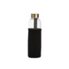 Garrafa Personalizada Em Vidro Borossilicato 650Ml - transparente com detalhes em preto