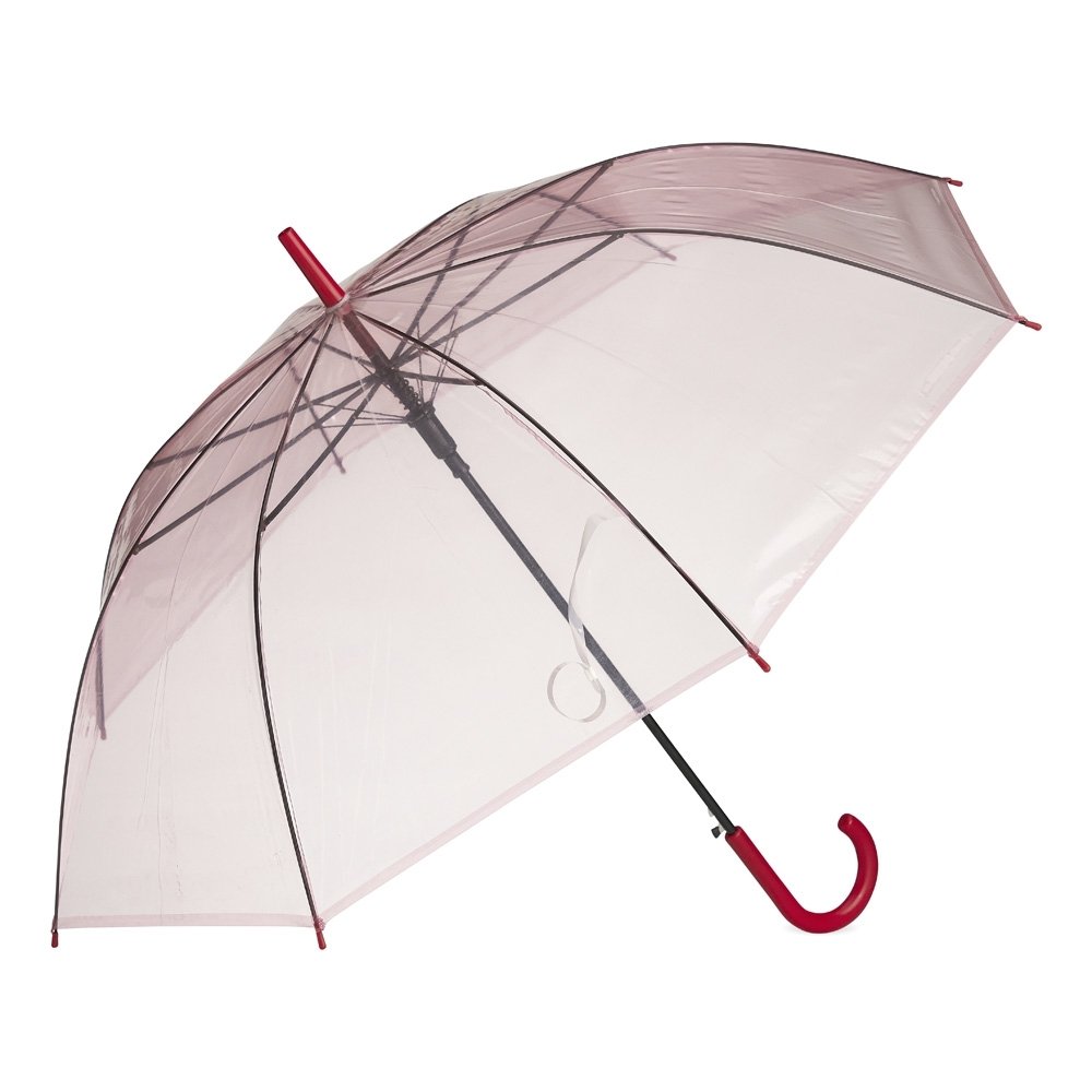 GUARDA-CHUVA TRANSPARENTE SPX-18680 NA COR VERMELHO
