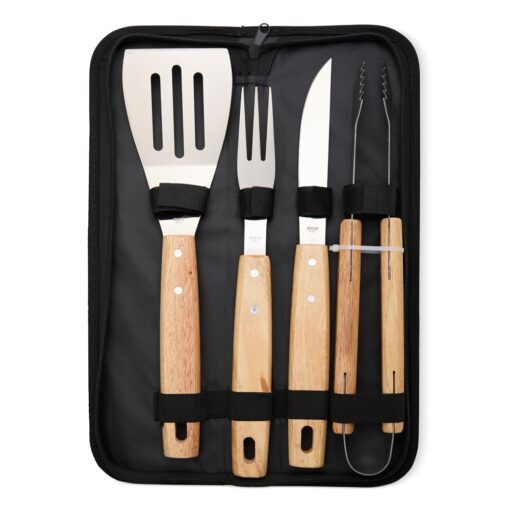 Kit Churrasco Personalizado Inox - Preto SPX-18894-PRE