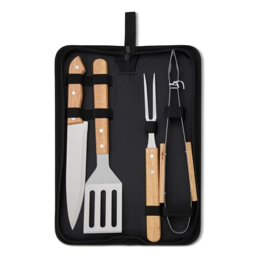 Kit Churrasco Personalizado Nylon - Preto SPX-12462B-PRE