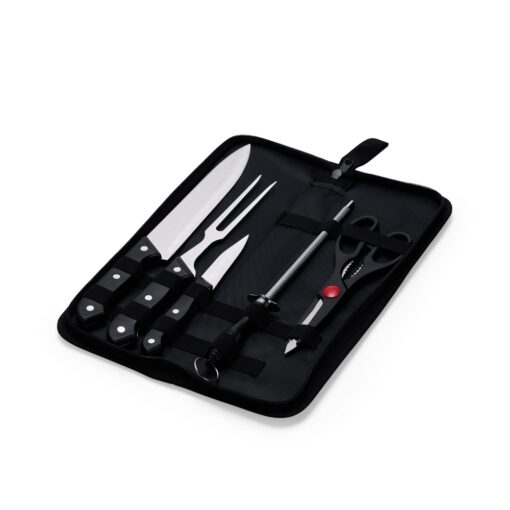 Kit Churrasco Personalizado Inox - Preto SPX-08097-PRE