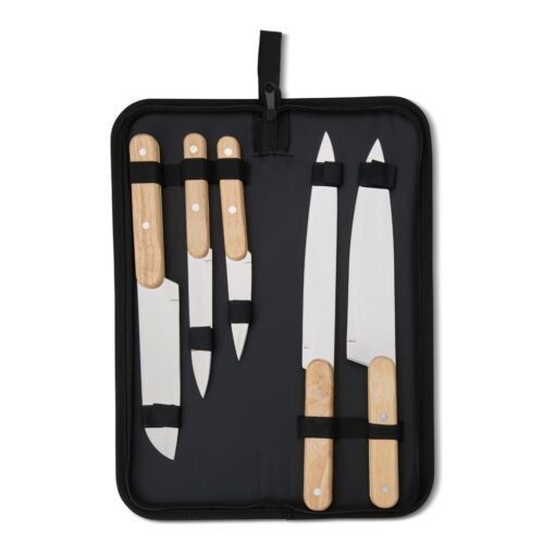 Kit Churrasco Personalizado Inox - Preto SPX-14699B-PRE
