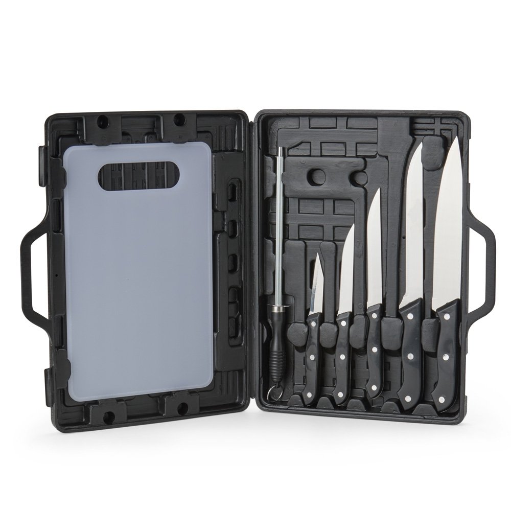 KIT CHURRASCO 7 PEÇAS SPX-08246 NA COR PRETO