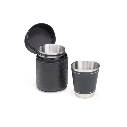 Kit Copo Personalizado Inox 50Ml - Preto | Brindes Brasil