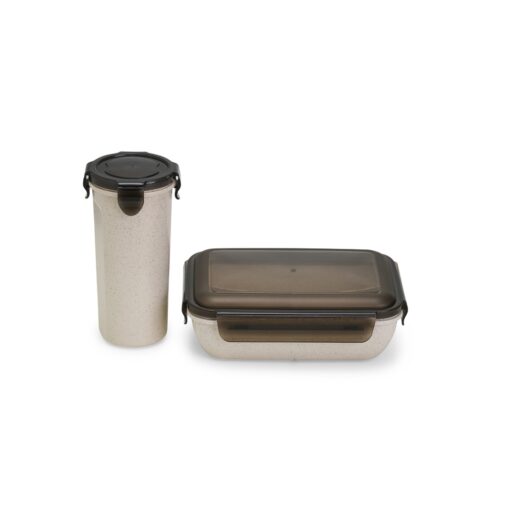 Kit Copo Personalizado Bambu 500Ml - Bege | Brindes Brasil