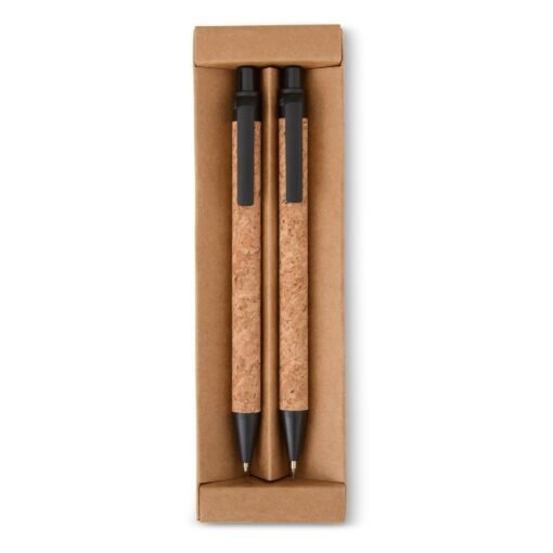 KIT ECOLÓGICO CANETA E LAPISEIRA CORTIÇA SPX-06083-PRE NA COR BEGE