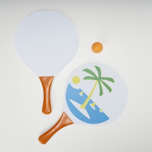 Kit Frescobol Personalizado Plástica - Laranja