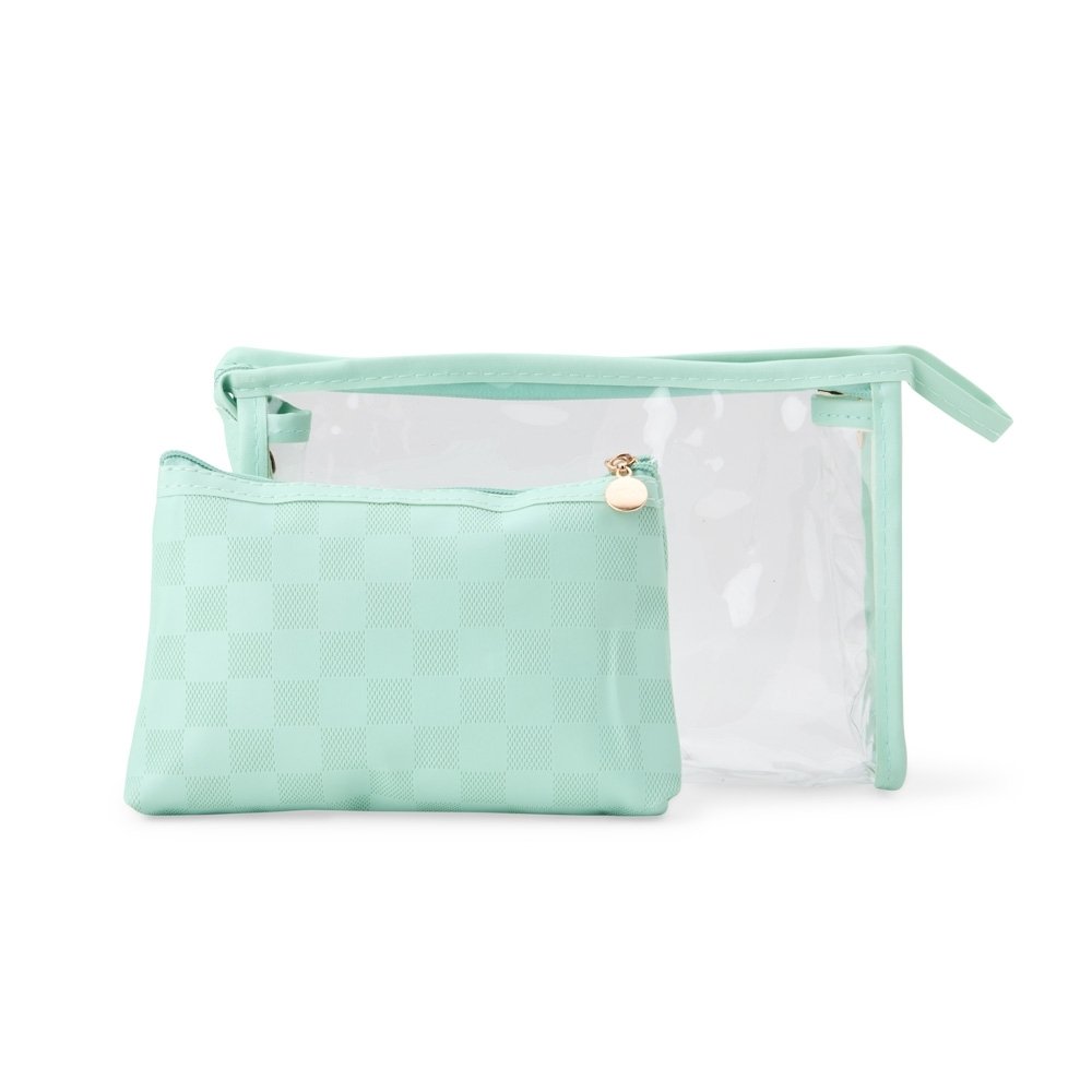 KIT NÉCESSAIRE DUAS PEÇAS SPX-07077 NA COR VERDE