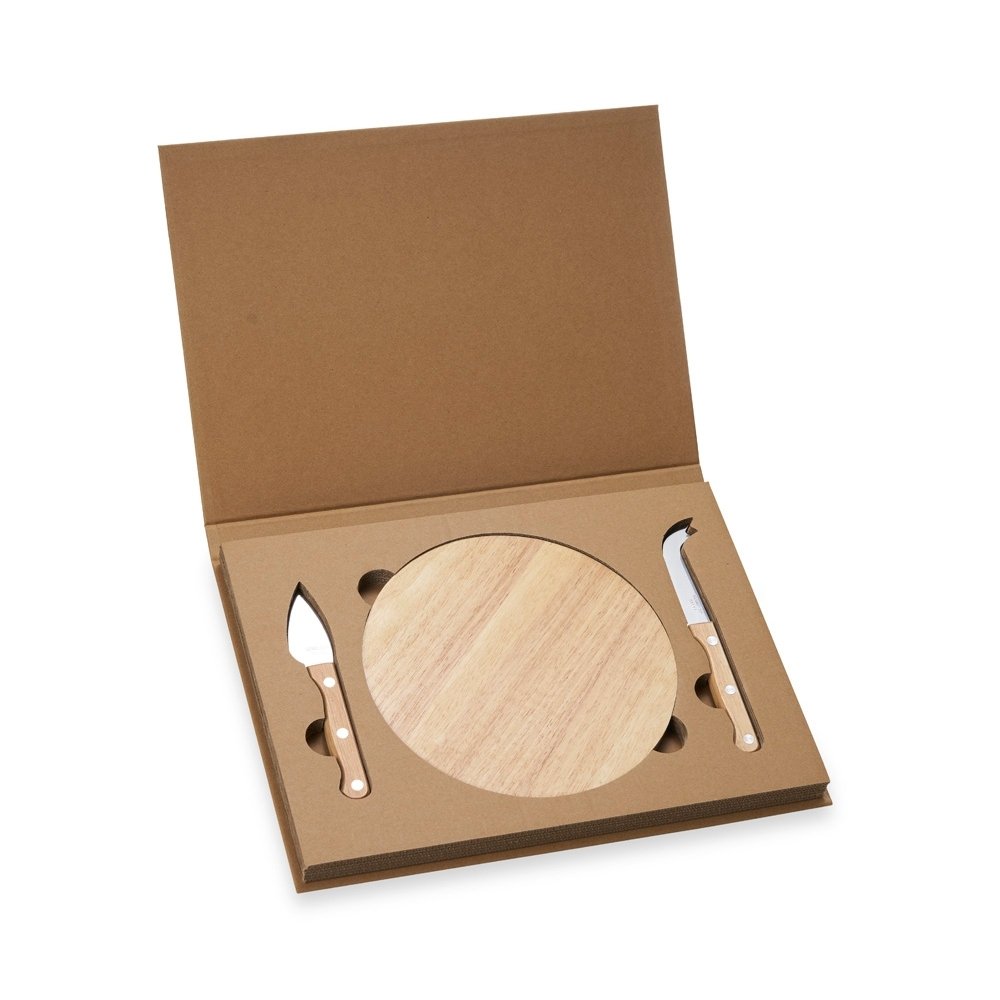 KIT P/ QUEIJO 3 PÇS SPX-08222 NA COR MARROM
