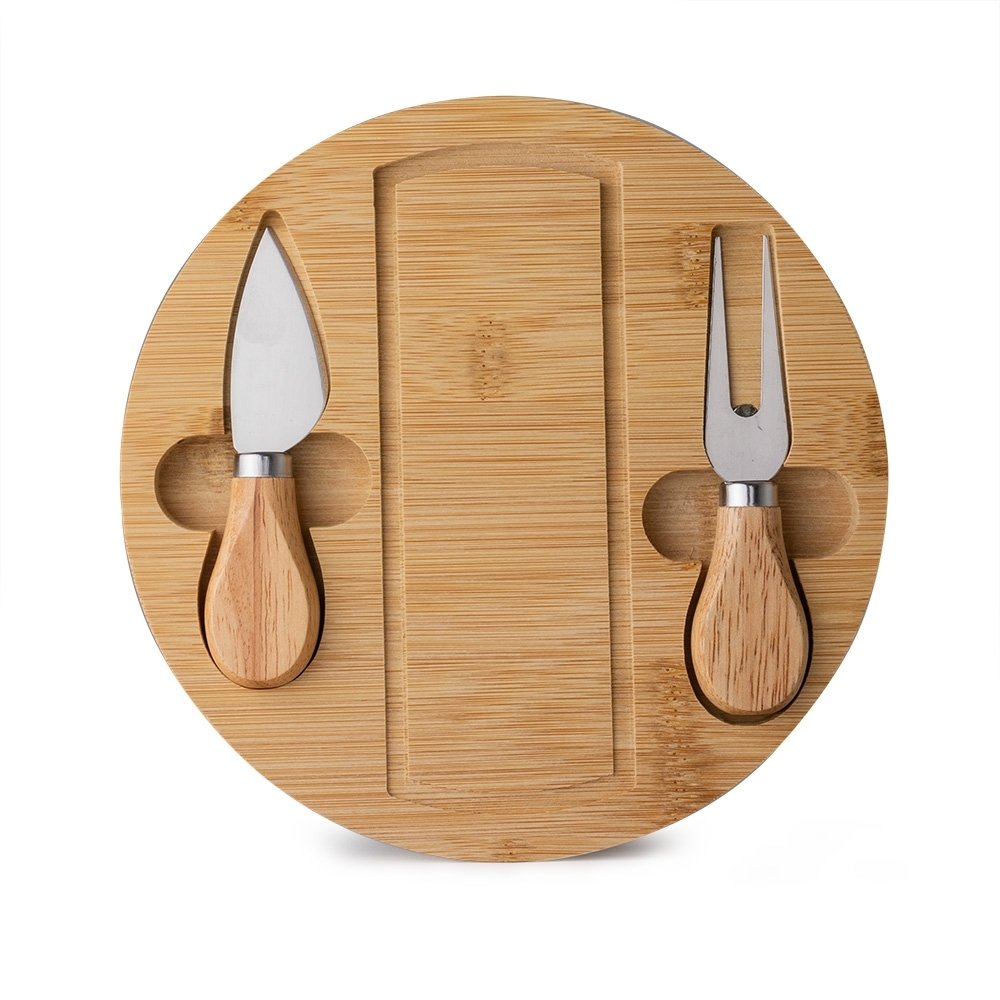 KIT QUEIJO 3 PEÇAS SPX-15086 NA COR MADEIRA