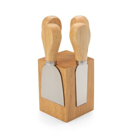 Kit Queijo Personalizado Bambu - Madeira/Inox SPX-18620-MAD