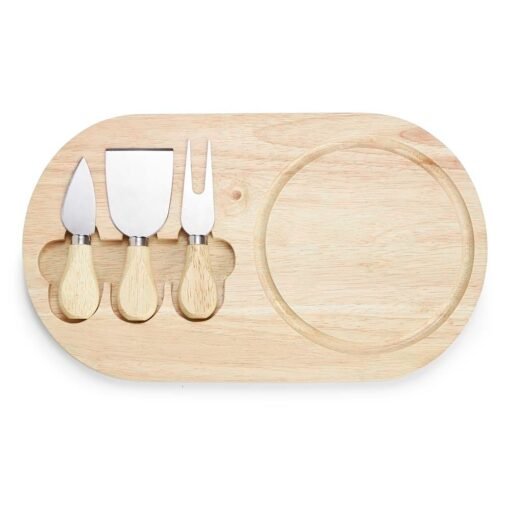 Kit Queijo Personalizado Bambu - Bambu/Inox | Brindes Brasil