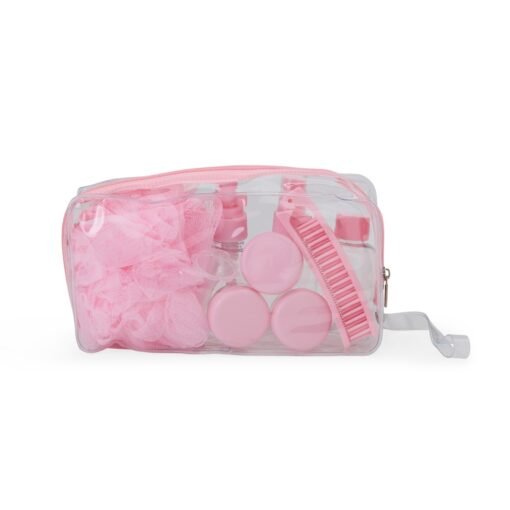 Kit Viagem Personalizado Nylon 60Ml - Rosa | Brindes Brasil