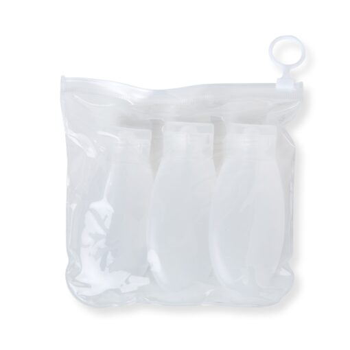 Kit Viagem Personalizado Plástico 60Ml - Transparente/Branco