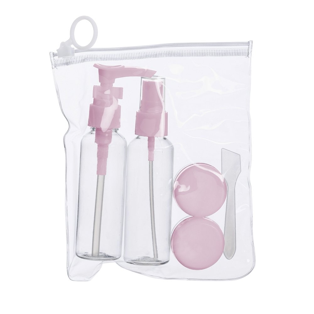 KIT VIAGEM 5PÇS SPX-18535 NA COR ROSA