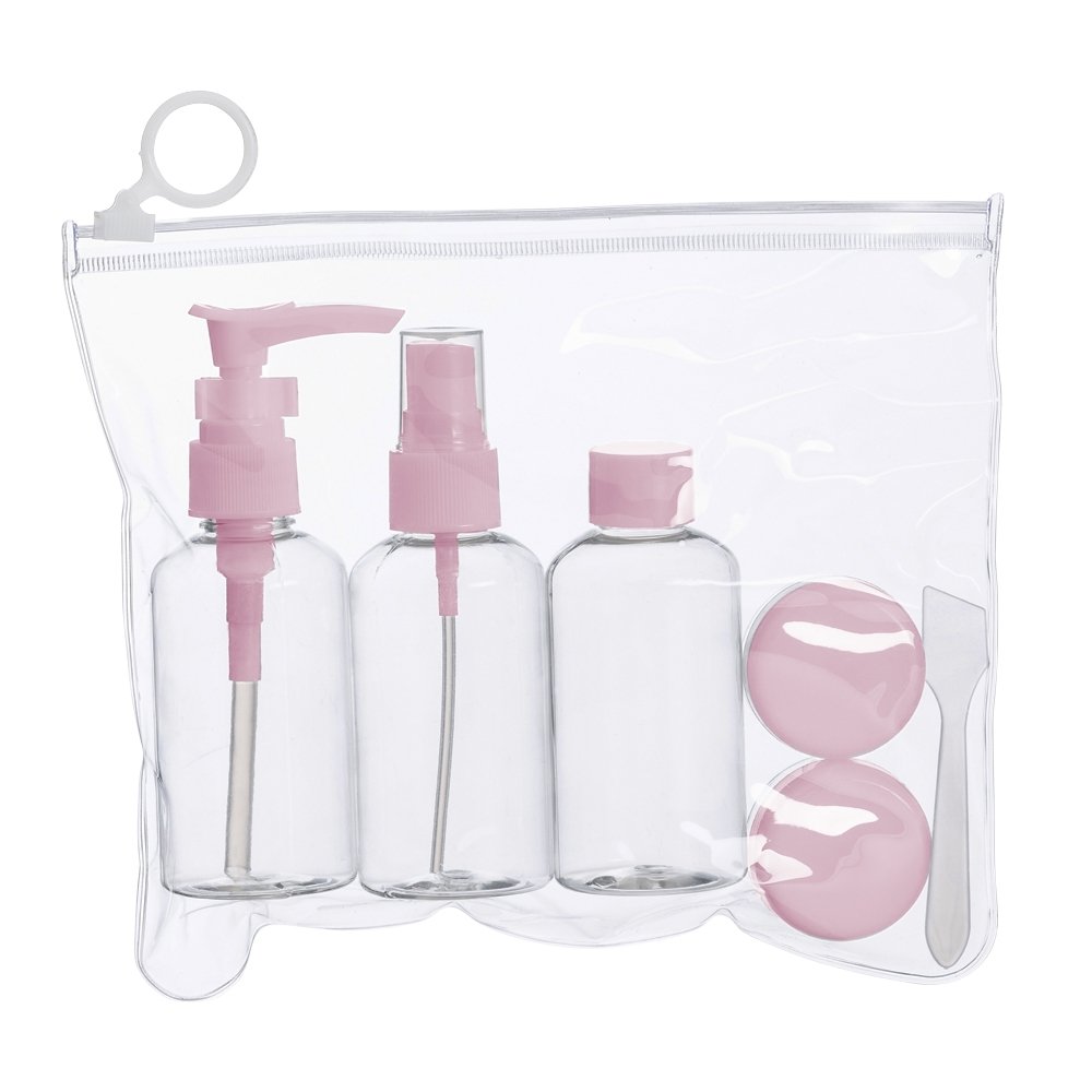 KIT VIAGEM 6PÇS SPX-18536 NA COR ROSA