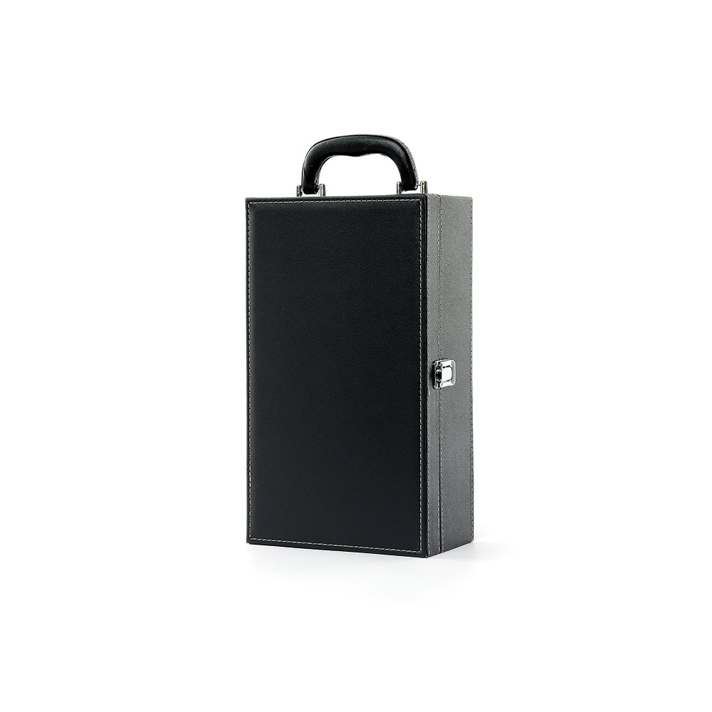 KIT VINHO P/ 2 GARRAFAS SPX-03494 NA COR PRETO