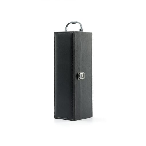 Kit Vinho Personalizado Couro Sintético - Preto SPX-03493-PRE