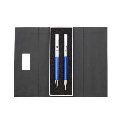 Kit Caneta Personalizado - Azul | Brindes Brasil
