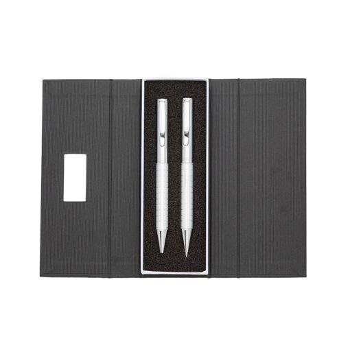 Kit Caneta E Lapiseira De Metal Prata