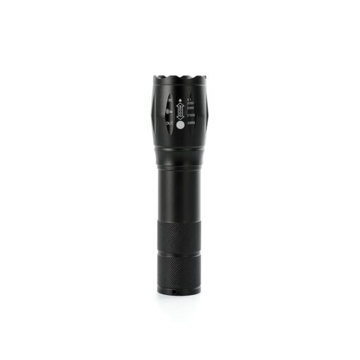 LANTERNA METAL RECARREGÁVEL "USB-V8" SPX-01397-PRE NA COR PRETO