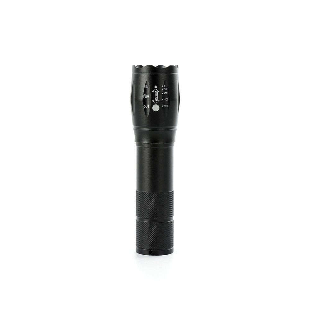 LANTERNA METAL RECARREGÁVEL SPX-01397 NA COR PRETO