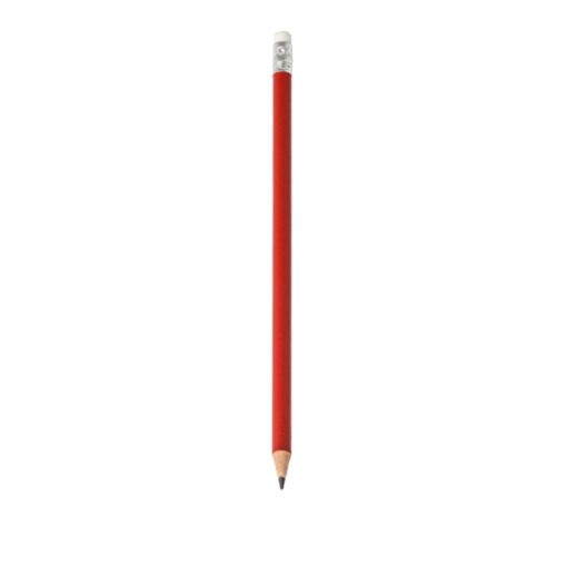 Lápis Com Borracha | Personalização Com Logo na cor vermelho