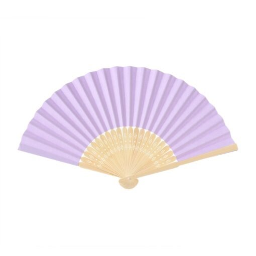 Leque Personalizado Bambu - Roxo/Madeira | Brindes Brasil