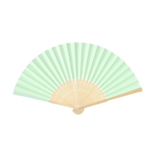 Leque Personalizado Bambu - Verde/Madeira | Brindes Brasil