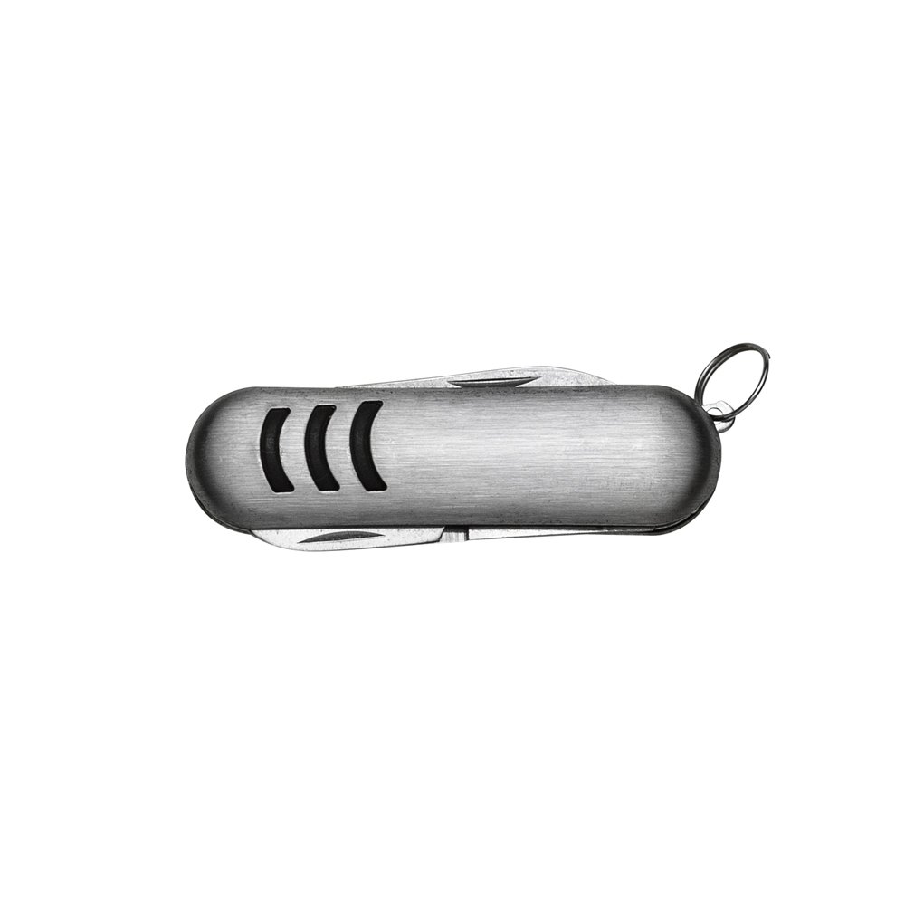 MINI CHAVEIRO METAL COM CANIVETE 3F SPX-11395 NA COR PRATA