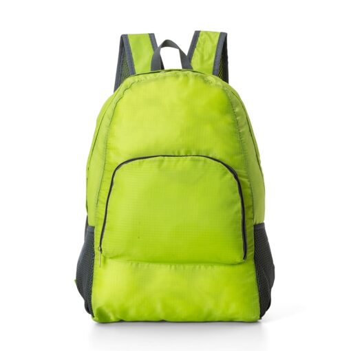 Mochila Personalizada De Nylon Dobrável 21L na cor verde