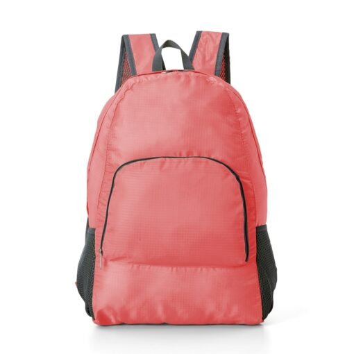 Mochila Promocional De Nylon Dobrável 21L na cor rosa