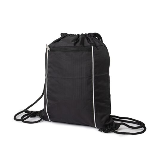 Sacochila Personalizada Poliéster na cor preto