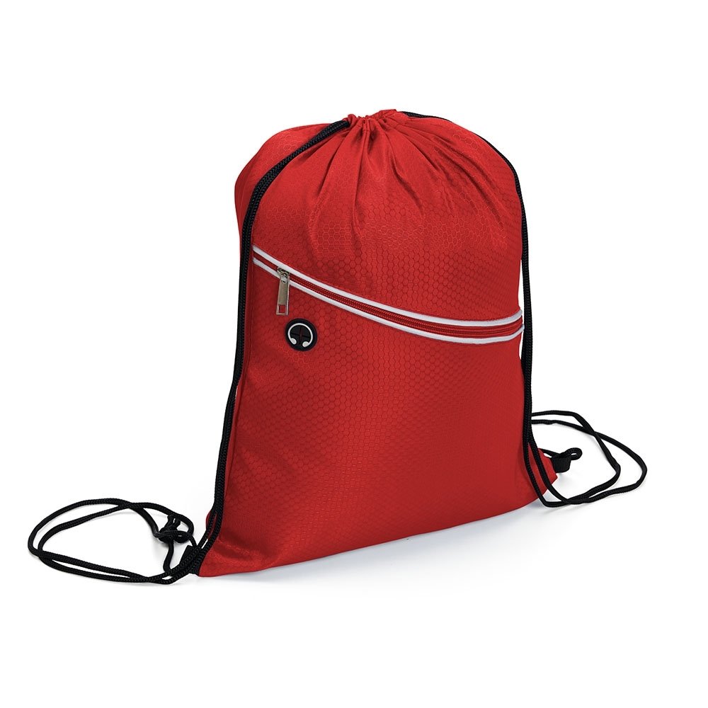 MOCHILA SACO C/SAÍDA DE FONE SPX-18601 NA COR VERMELHO