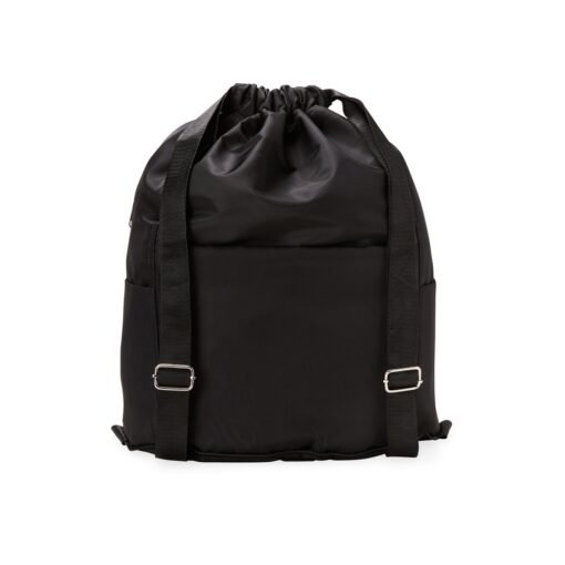 Sacochila Personalizada Poliéster na cor preto