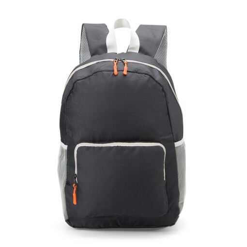 Mochila Promocional De Nylon Dobrável 24L na cor preto
