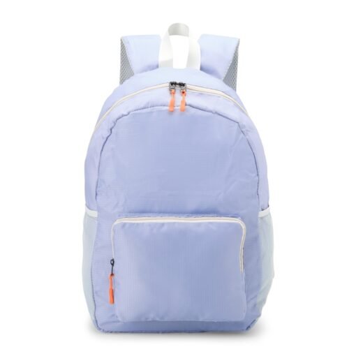 Mochila Personalizada De Nylon Dobrável 24L na cor roxo