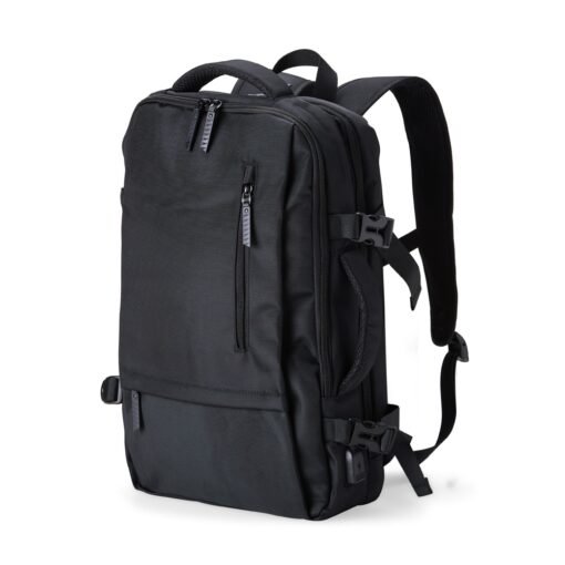 Mochila Personalizada De Nylon USB 20 Litros na cor preto