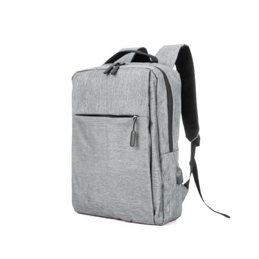 Mochila Para Brindes De Nylon USB 20L na cor cinza