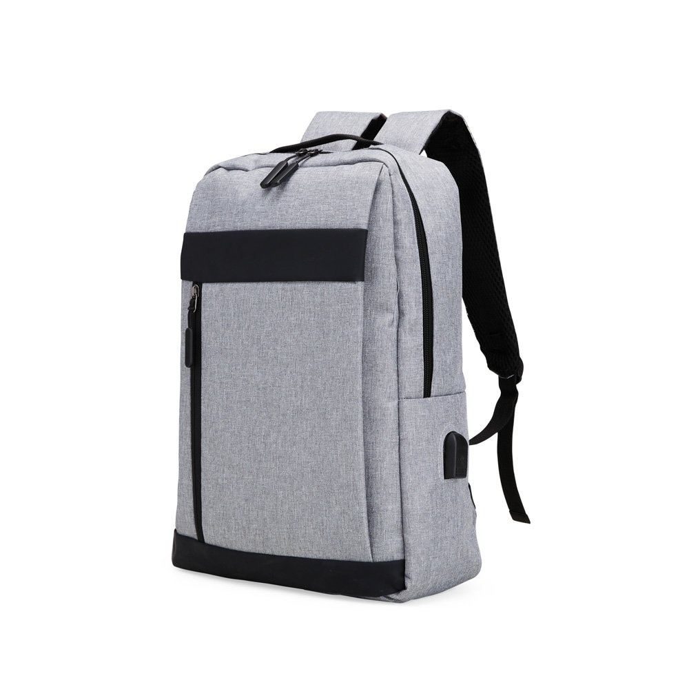 MOCHILA DE NYLON USB 21L SPX-01325C NA COR PRATA