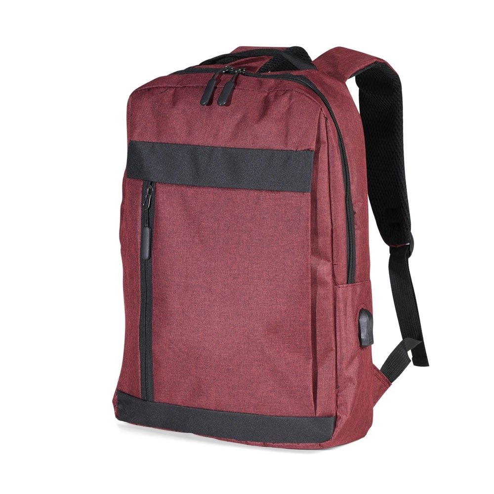 MOCHILA DE NYLON USB 21L SPX-01325B NA COR VERMELHO