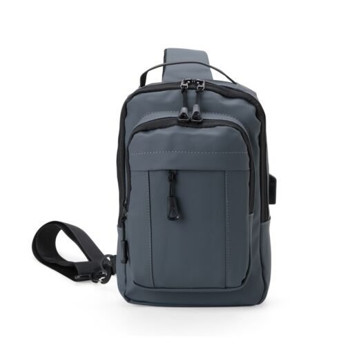 Mochila Para Brindes De Ombro USB 8L na cor chumbo