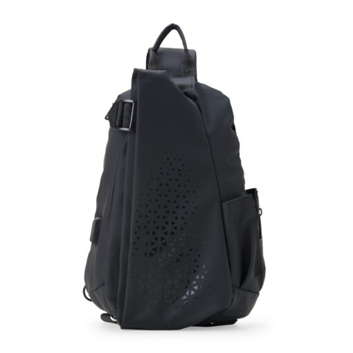 Mochila Personalizada De Ombro USB 10L na cor preto