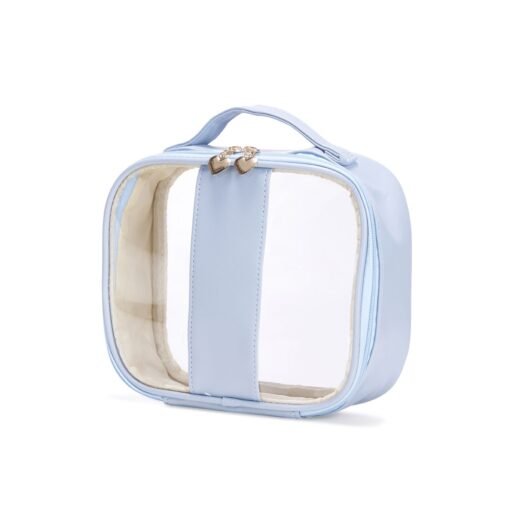 Necessaire Em Pvc E Pu Tam.P Azul