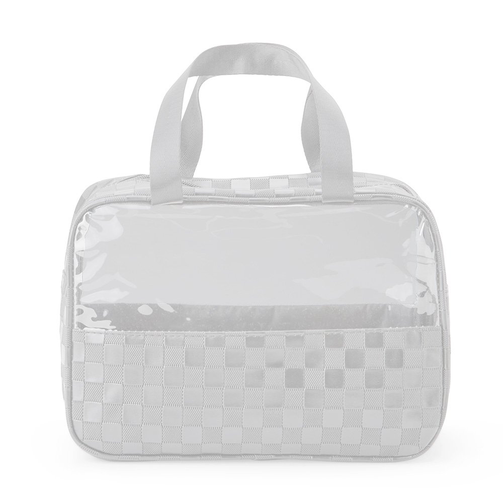 NECESSAIRE PVC IMPERMEÁVEL SPX-18813 NA COR BRANCO