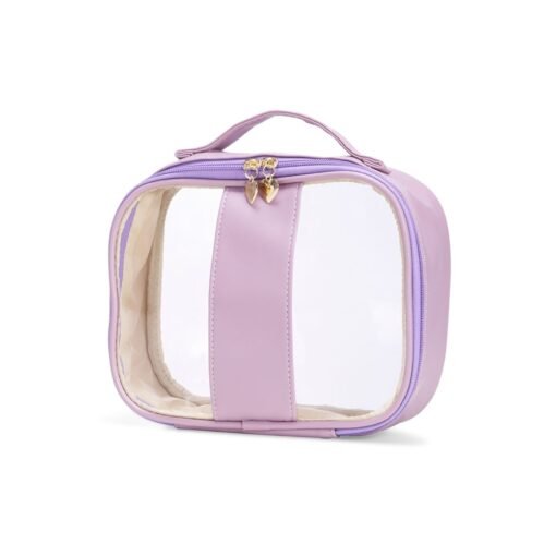 Necessaire Em Pvc E Pu Tam.P Roxo
