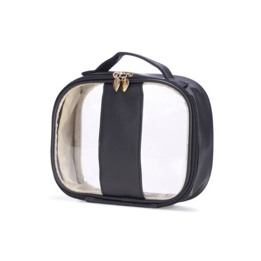 Necessaire Em Pvc E Pu Tam.P Preto